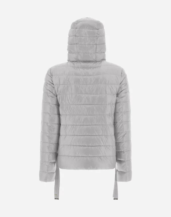 Online Bomberjacke Mit Kapuze Aus Nylon Ultralight Kurze Daunenjacken