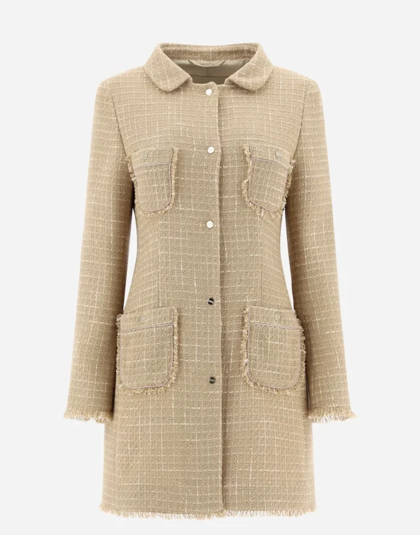 Online Mäntel Aus Casual Tweed Mäntel & Trenchcoats