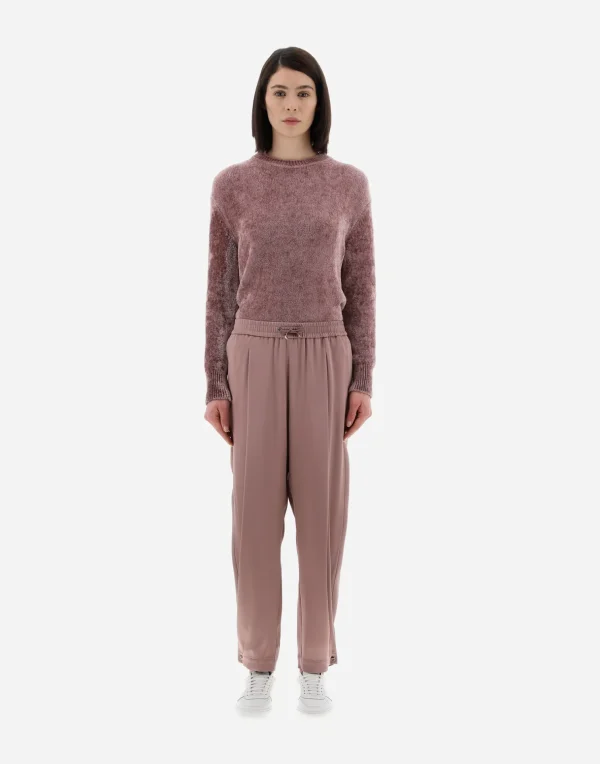 Outlet Resort Hose Aus Satin Effect Hose