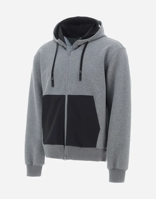 Store Sweatshirt Aus Soft Scuba & Plaster Bomber