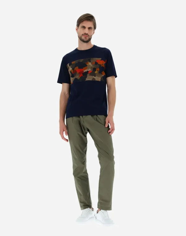 Fashion T-Shirt Aus Superfine Cotton & Spring Camo Jersey T-Shirt & Polo-Shirts