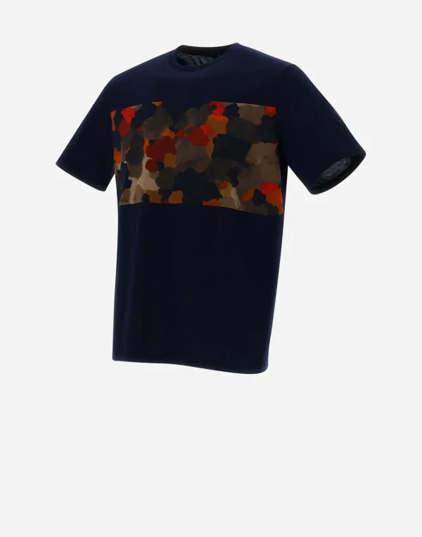 Fashion T-Shirt Aus Superfine Cotton & Spring Camo Jersey T-Shirt & Polo-Shirts