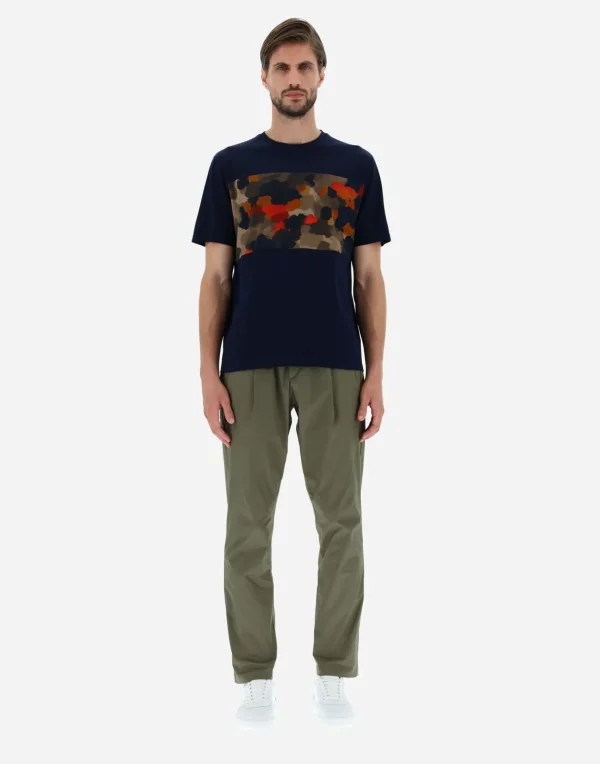 Fashion T-Shirt Aus Superfine Cotton & Spring Camo Jersey T-Shirt & Polo-Shirts