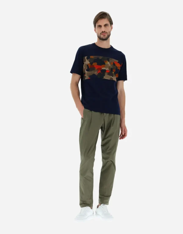 Fashion T-Shirt Aus Superfine Cotton & Spring Camo Jersey T-Shirt & Polo-Shirts