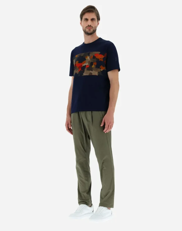 Fashion T-Shirt Aus Superfine Cotton & Spring Camo Jersey T-Shirt & Polo-Shirts