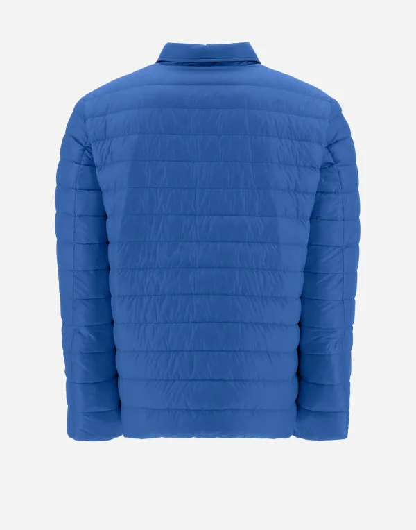 Sale Wendbares, Zweifarbiges Hemd Aus Nylon Ultralight Kurze Daunenjacken